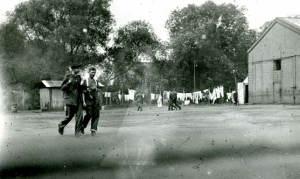 Black and white photo showing Pows
