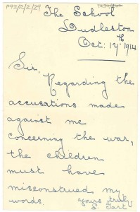 Miss Tart's letter 