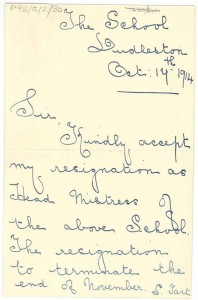 Letter of resignation