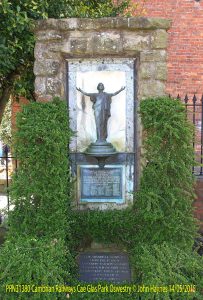 Cambrian Railways War memorial, Cae Glas Park